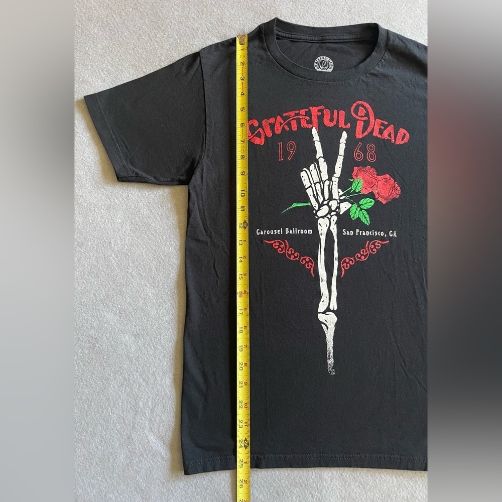 Grateful Dead 1968 Graphic T-Shirt Ripple Junction Black Small Deadhead Rock - Picture 4 of 6